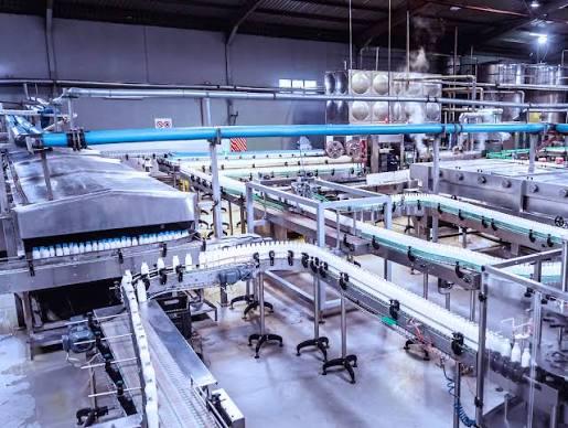 Ligne d'embouteillage automatisée en usine de boissons