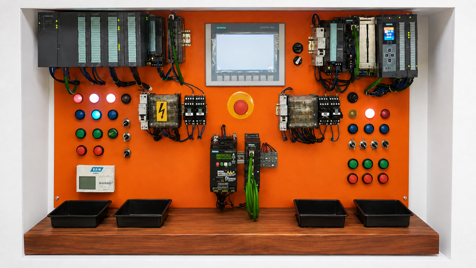 Siemens SIMATIC HMI and PLC demonstration panel