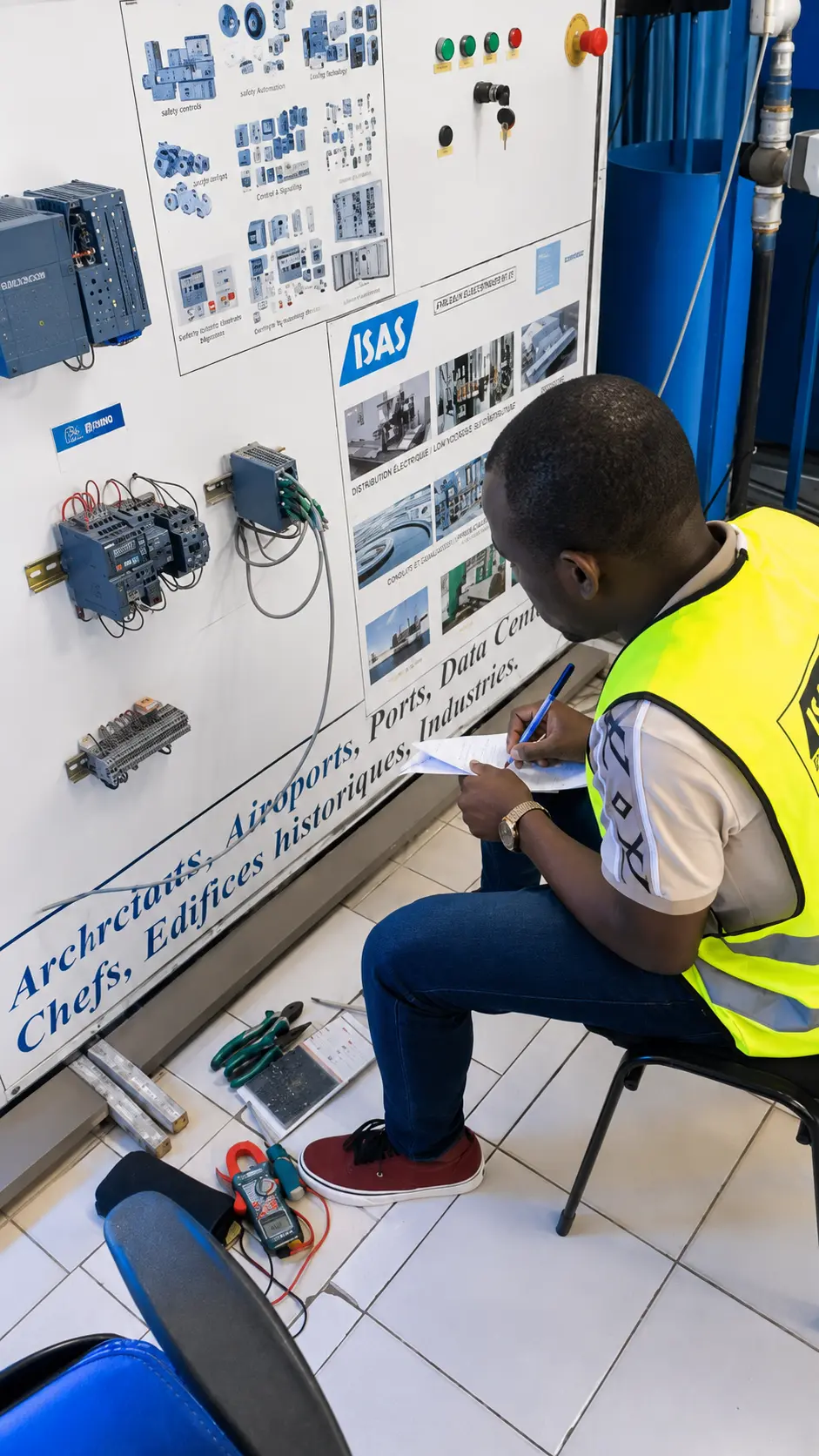Équipe ISAS réunie autour d'une session technique en salle