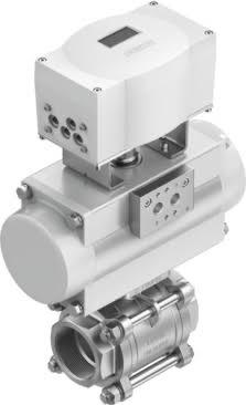 Pneumatically actuated ball valve with position sensor box